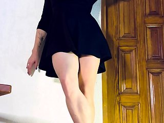 Cute teen girl enjoys foot fetish