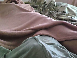 Slutty step mom with sexy tattoo slip hand under step son