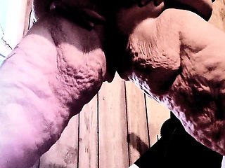 What's This Naked Whore Doing? Paddling Her Tits with a Wooden Spoon and Masterbated and Cums to the Fucking Moon