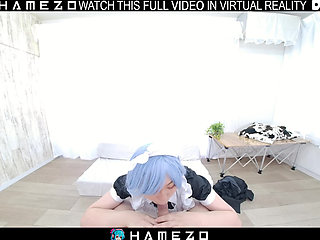 Japanese horny maid Cocoa Shirayuki had a hot fuck,in VR.
