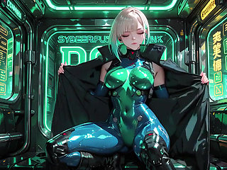 Blonde Knight Lounges Seductively While Her Silver-haired Partner Kneels to Serve