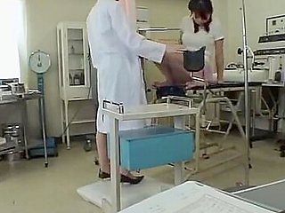 Dildo fuck for hot Jap during her medical examination