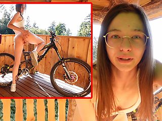 18 yo German Teen Fucks On Bike The Cunt Wet!