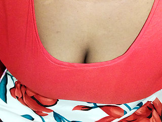 Tamil step sister showing off her moles and squeezing her big boobs naked