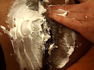 Ebony French babe gets shaved and fucked