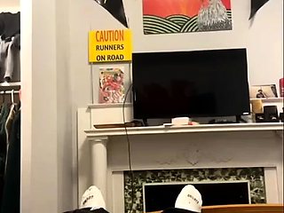 College stud jerks his cock – a compilation