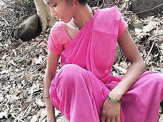 Hot Indian Village Teen Gets Double Dildo Gift from Boyfriend in Forest - Hardcore Outdoor Sex
