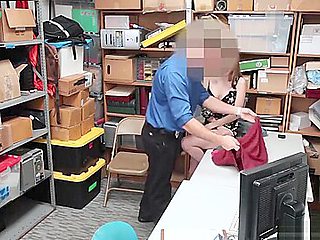 Fake Pregnant teen 18+ Busted And Fucked By A Security Guy