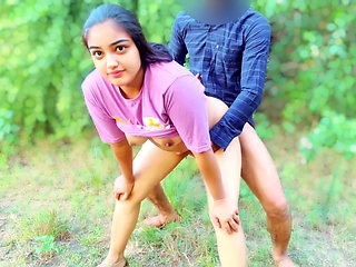 Desi village girl suman making love in forest and fuck her tight pussy in jungle viral
