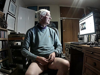 Spontaneous Strip and Cum for a Fan