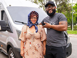 Fat Redhead Mature Ass Stretched in Driving Bus