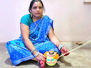 Desi Bhabhi Hardcore Fucking on Karwa Chauth - Hindi Audio Sex with Big Ass