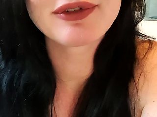 Very hot busty brunette solo masturbation on webcam