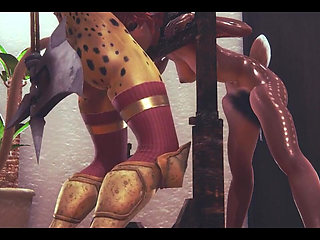 Furry Hentai - Futanari Fawn Girl Having Sex with Tiger Futanari - Japanese Asian Manga Anime Film Game Porn