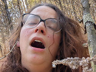 Wife solo in the woods