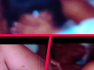 Threeway View of Threesome Throatpie