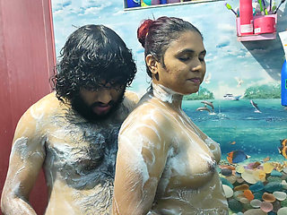 Bath Romance with Hand Job and Lip Lock