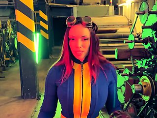 Busty redhead nympho embarks on hardcore sex adventure