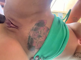 Step Mom Melissa Lisboa Gets Her Big Ass Eaten & Creampied By Black Cock In Backyard Quickie