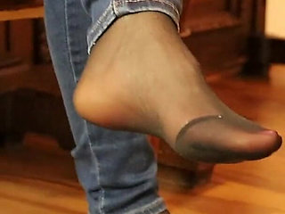 Golden Slides & Sheer Nylon - Slow Dangling in Warm Light