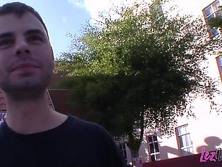 Tight shaved pussy satisfied with a long fat cock