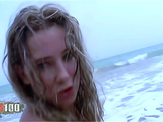 Calia-b: Hot French Teen Take off Her Bikini in the Sea