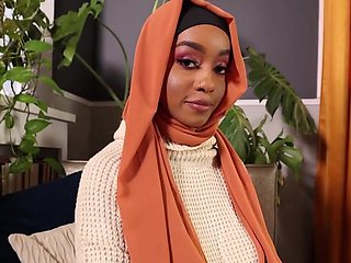 Lily Starfire wears a hijab and takes a large cock too