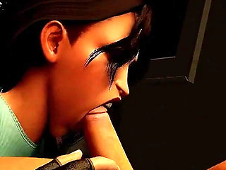 Classic Lara Sucks Dick in POV - Tomb Raider Parody