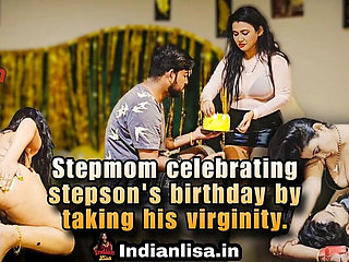 Indian Stepmom Takes Stepson's Virginity For His 18th Birthday - Big Natural Tits & Big Ass