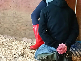 Boots Versus Balls, Extremely Hard Hunters Wellingtons Ballbusting in the Stables