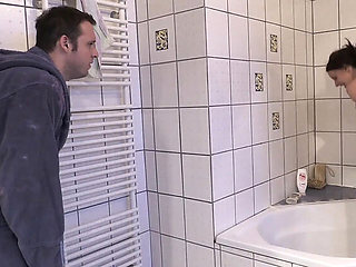 Kathi Stepbrother Big Tits Blowjob Teen Brunette Petite Doggy Style HD Bathroom Couple