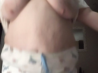 BBW Jumping and Shaking Huge Tits up and Down