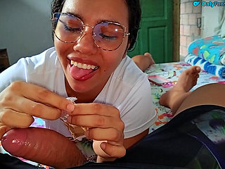 My stepsister gives me an oral rite with honey