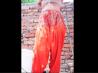 Hot country girl taking bath caressing her soft body and her hot