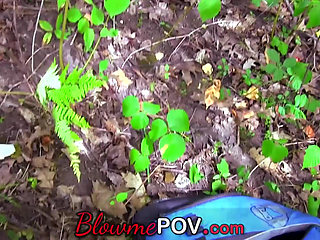 Amateur first time outdoor BJ