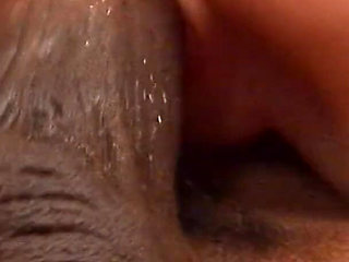 Guy rams his black dick in busty slut's tight pussy