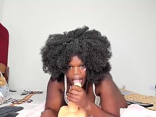 Ebony BBW Teasing and Walking Around Butt Naked