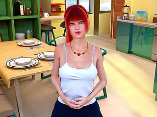 Exciting visual novel featuring a hot teen redhead in a steamy POV scene