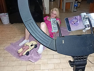 College Girl Gets Her Pussy Fucked with Rc Car