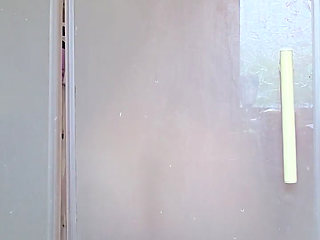 Hiding in the shower......