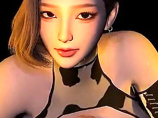 Tit Fucking a Cow Girl with Big Lactating Boobs