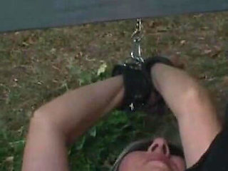 Humiliates stretching bottle in ass