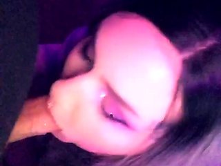Mature brunette amateur giving a great POV blowjob