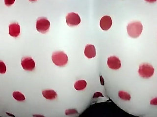 White Polka Dot Leggings Butt