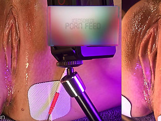 Extreme Close Up: Pussy Bulges and Pulses Watching VR - High-Speed #5