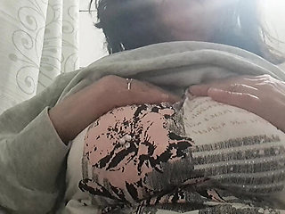 Monse squeezing her mom's big natural tits homemade Latina MILF