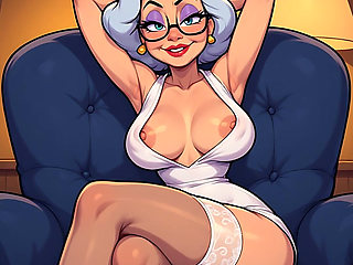 Cartoon Style Art Tits Out MILFs