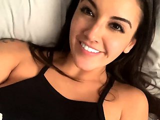 Cute curly brunette solo webcam masturbation