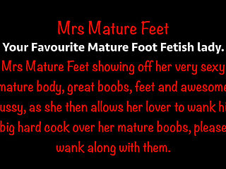 Mrs Mature Feet Wanking Her Friend While Both Naked 446
