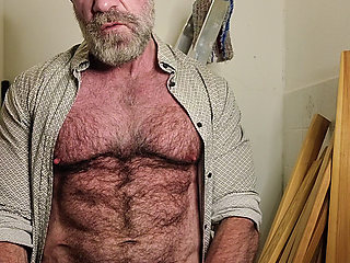 Hairy Dilf Gets Caught Wanking